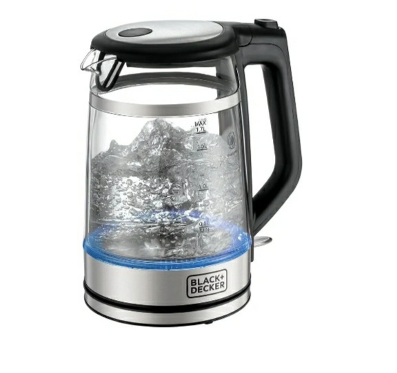 BLACK+DECKER GK220-B5 Cordless Kettle, 1.7L - Glass